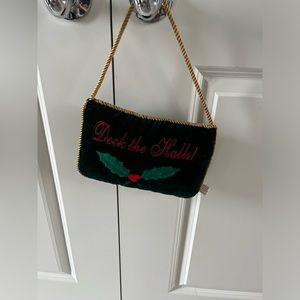 Vintage 1980s Christmas door hanger decor